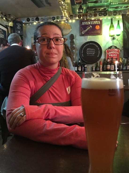 Woman in a Irish Pub, WI Badgers